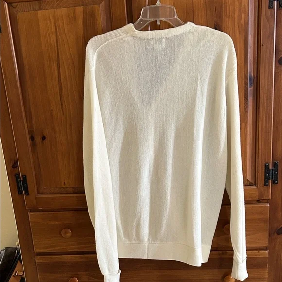 Lacoste Men's Off-White Cardigan Sweater - Picture 2 of 3